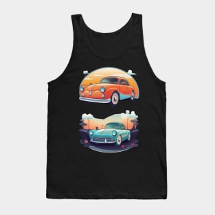 "Sunset Escapade: Cruising into the Horizon's Warm Embrace" Tank Top